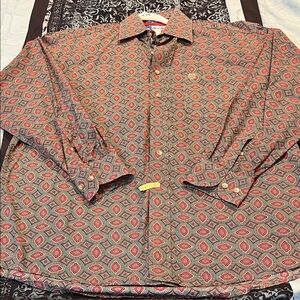 WRANGLER GEORGE STRAIT Geometric Patterned Casual Button Down Shirt